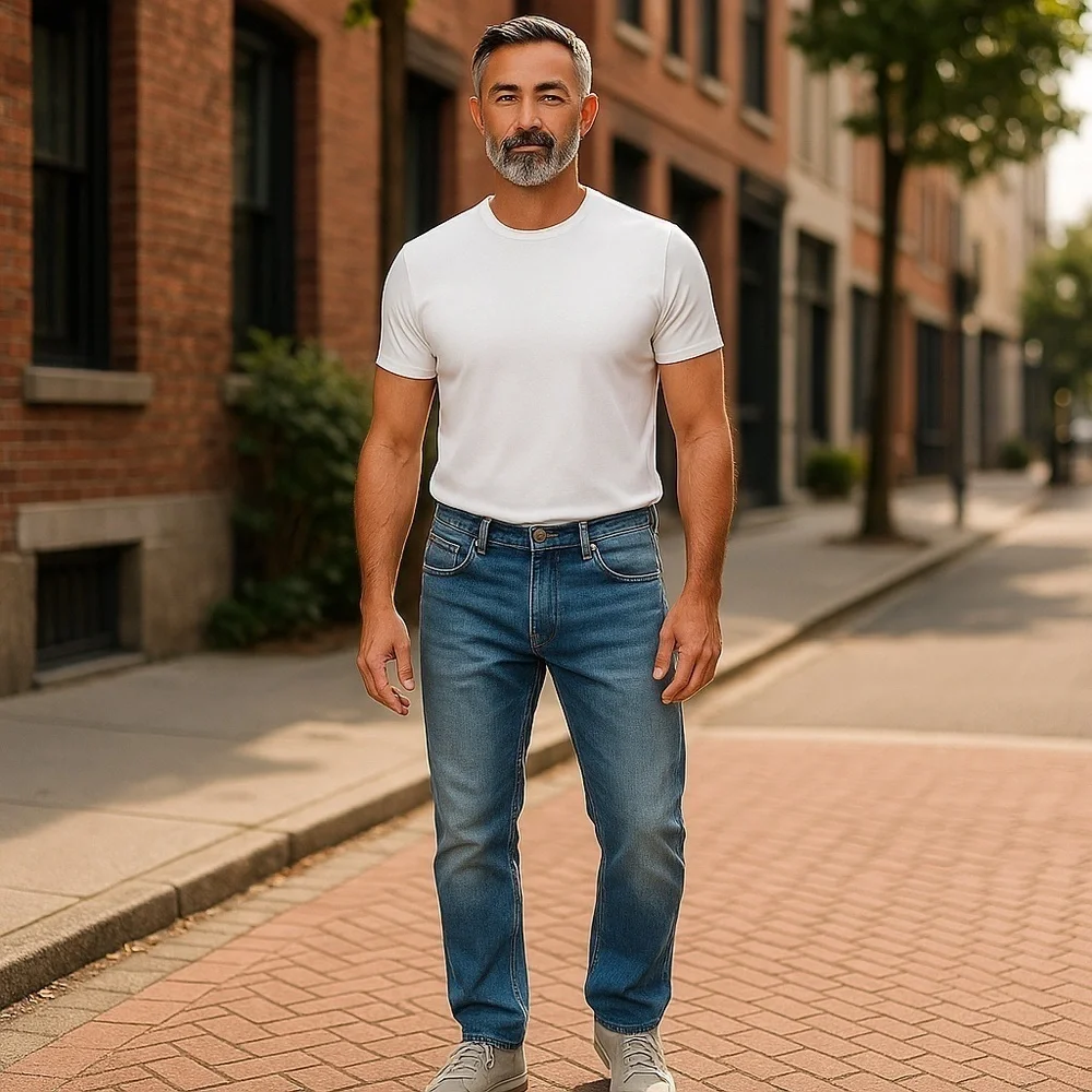 BANANA REPUBLIC Men's Vintage Straight Fit Blue Jeans